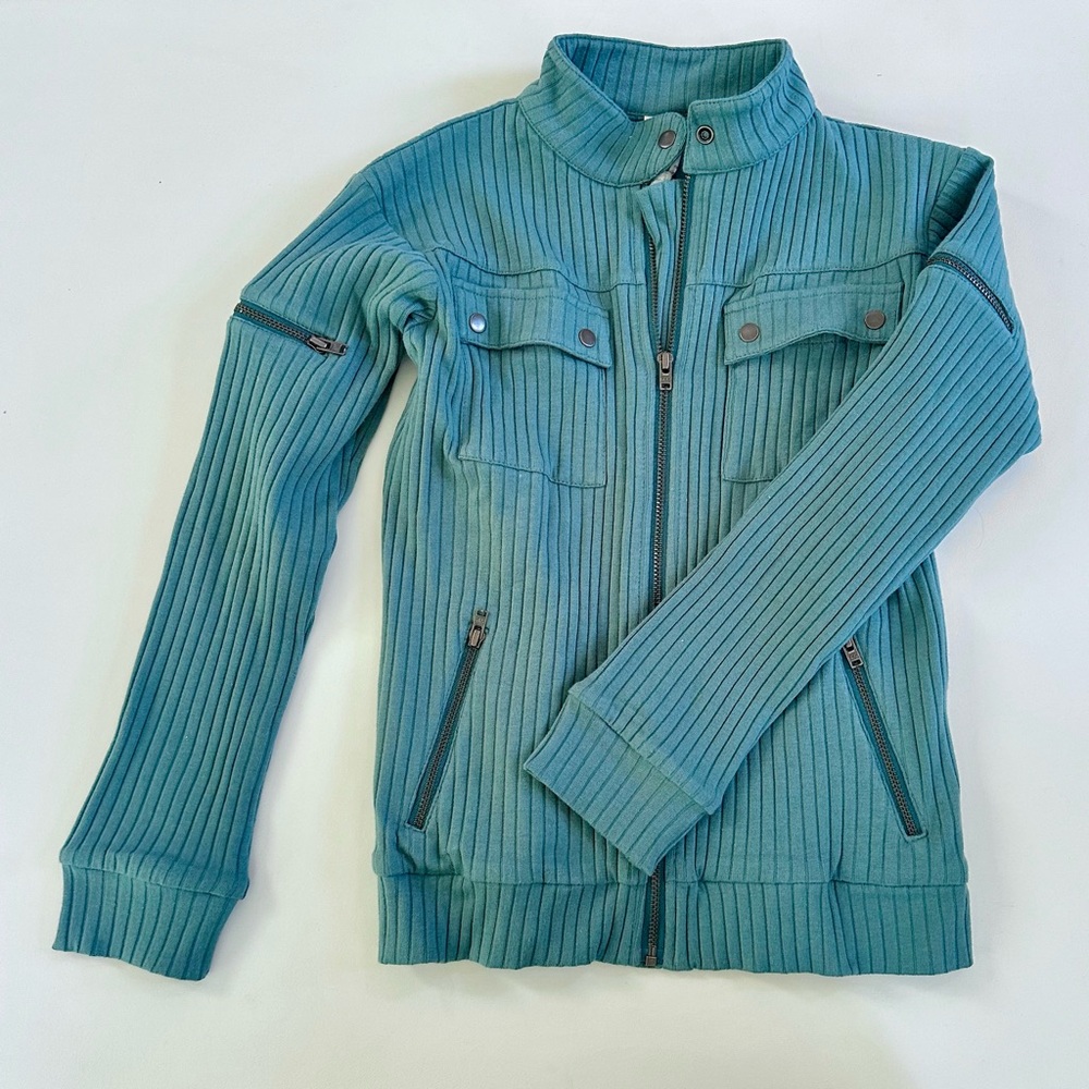 NWT Kate Quinn Ribbed Organic Cotton Motorcycle Jacket